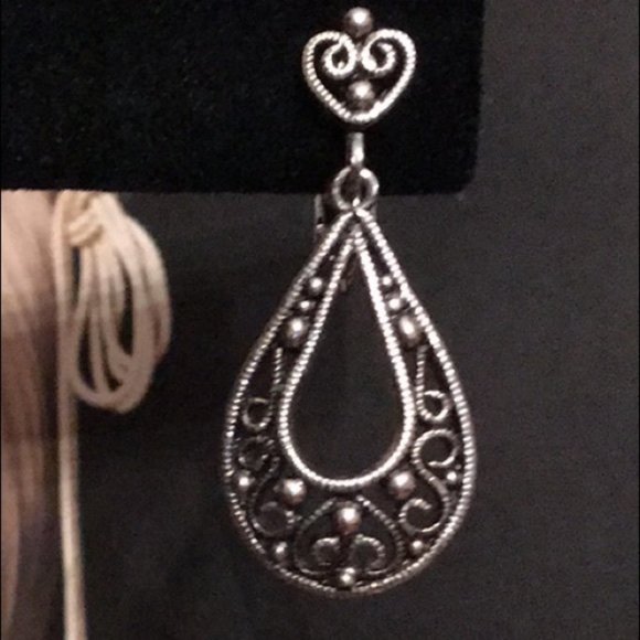 Antique Marcasite Sterling Silver Clip-On Earrings - Picture 7 of 9